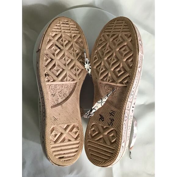 Converse x Miley Cyrus Platform Canvas Sneakers Sz.8.5 Pre owned  Pink/White - Picture 9 of 11